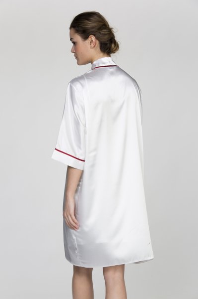 Ekru Kırmızı Biyeli Sabahlık