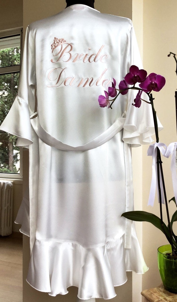 Volanlı Bride Sabahlığı