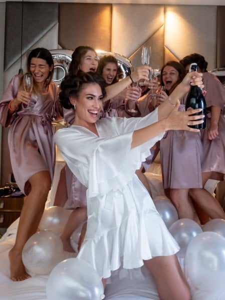 Nakışlı Volanlı Kesim Sabahlık