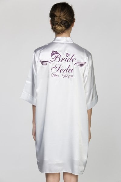 Gelin Sabahlığı Geniş Beden - Prenses Font