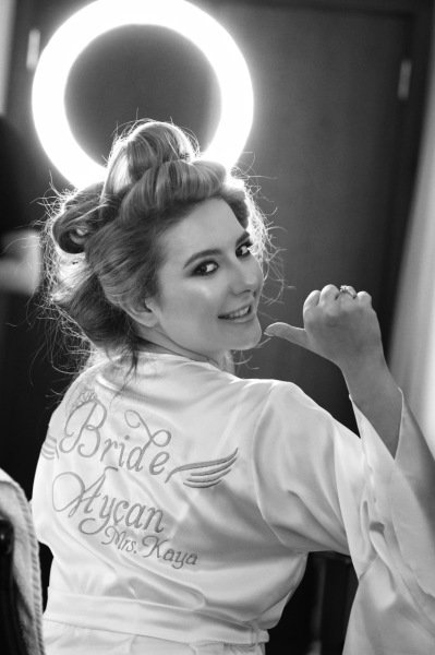 Mürdüm Nedime Sabahlığı Geniş Beden - Kuyruklu Font