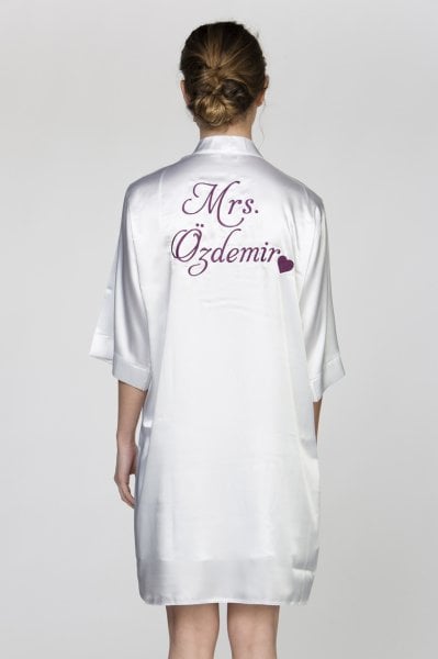 Bride Gelin Sabahlığı Geniş Beden - Kuyruklu Font