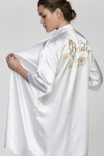 Bride Gelin Sabahlığı Geniş Beden - Kuyruklu Font