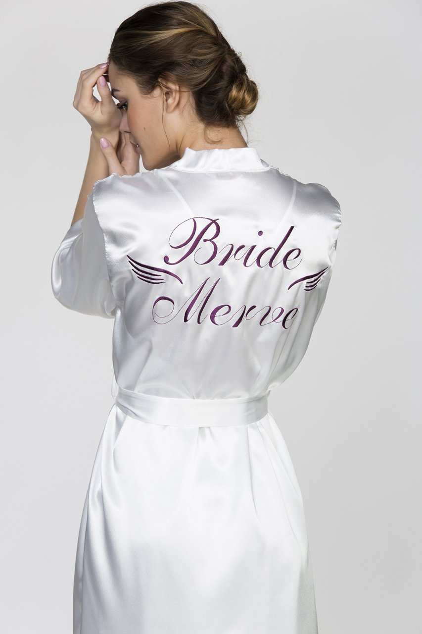 Bride Sabahlık Geniş Beden - Prenses Font