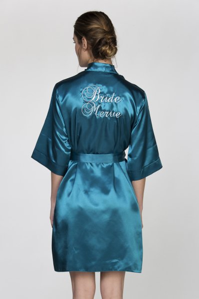 Bridesmaid Lacivert Sabahlık Geniş Beden - Lady Font