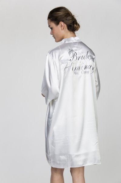 Bridesmaid Lacivert Sabahlık Geniş Beden - Prenses Font