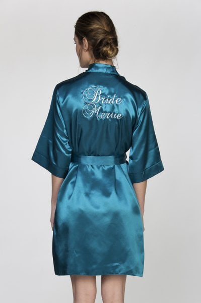 Bridesmaid Lacivert Sabahlık Standart Beden - Lady Font