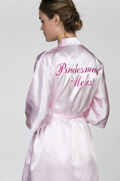 Bride  Nakışlı Sabahlık Geniş Beden - Prenses Font