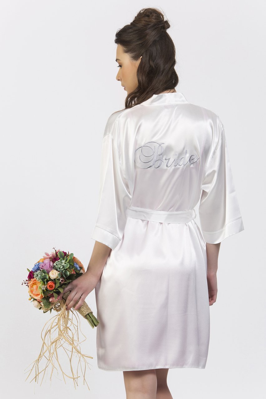 Bride  Nakışlı Sabahlık Standart Beden - Lady Font