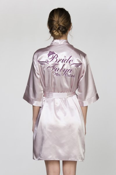 Bridesmaid Mint Yeşili Sabahlık Standart Beden - Prenses Font