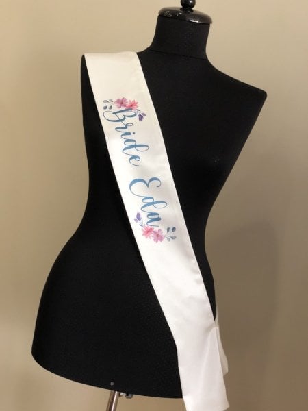 Gelin Kuşağı - Bride to be Kuşak - Çiçek Desenli