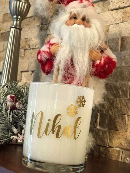 Özel İsimli Mumluk- Gold Baskılı
